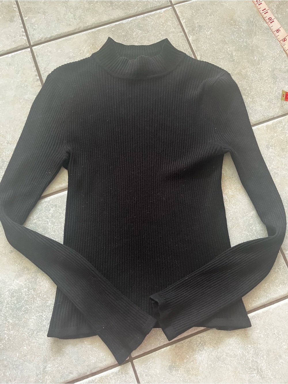 Forever 21 y2k vintage ribbed turtleneck sweater fitted small black